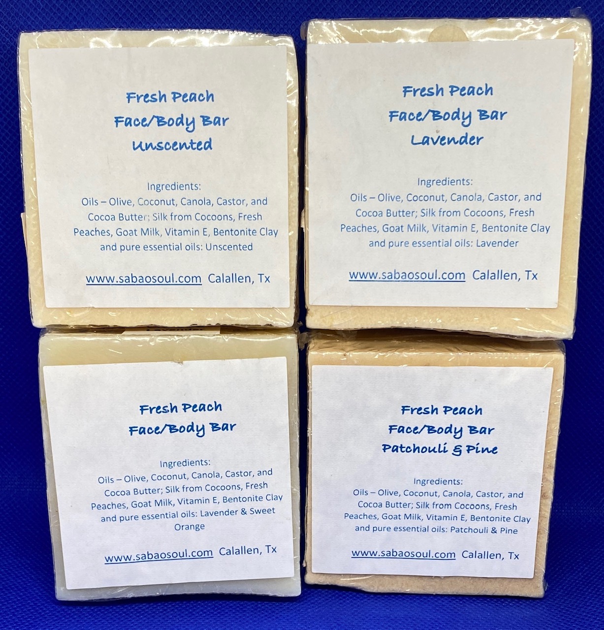 Signature Fresh Peach Body Bar - Various Essential Oils - 5 oz