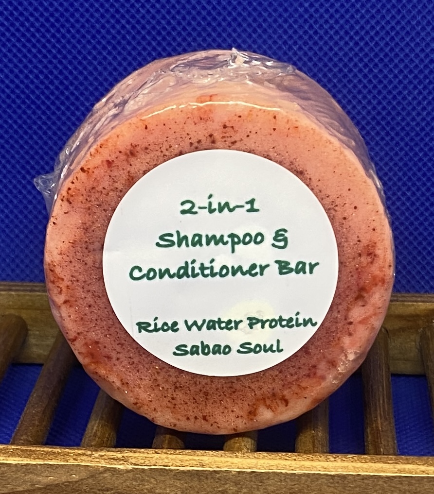 2-in-1 Shampoo and Hair Conditioning Bar 3 oz - Peppermint, Sandalwood, Sweet Orange and Tea Tree Oils