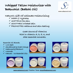 Whipped WYAGU Tallow Moisturizer with Babchi Oil 2% - 2 oz