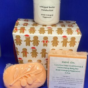 Sweet Orange & Peppermint - Signature Premium Body Bar (5 oz) and Whipped Tallow Moisturizer (2 oz) Gift Package