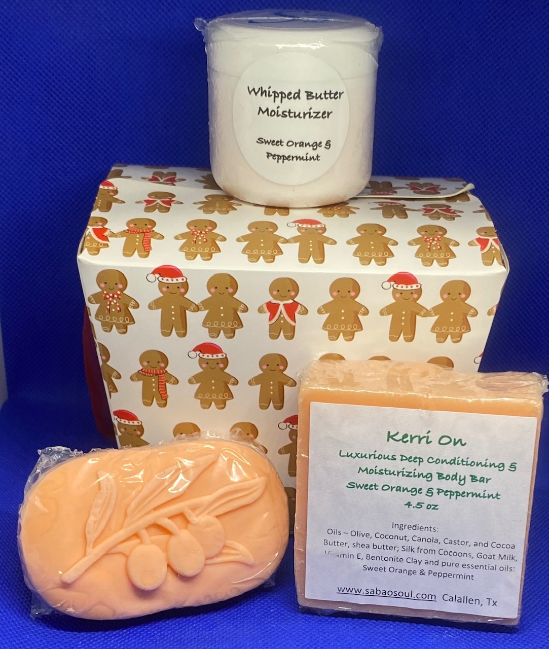 Sweet Orange & Peppermint - Signature Premium Body Bar (5 oz) and Whipped Tallow Moisturizer (2 oz) Gift Package