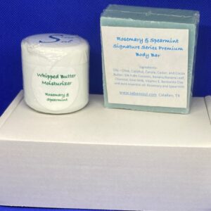 Rosemary & Spearmint Signature Premium Body Bar (5 oz) and Whipped Tallow Moisturizer (2 oz) Gift Package