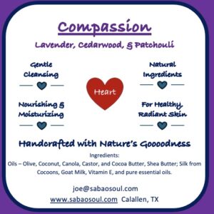 Compassion - Lavender, Cedarwood & Patchouli (4 oz)