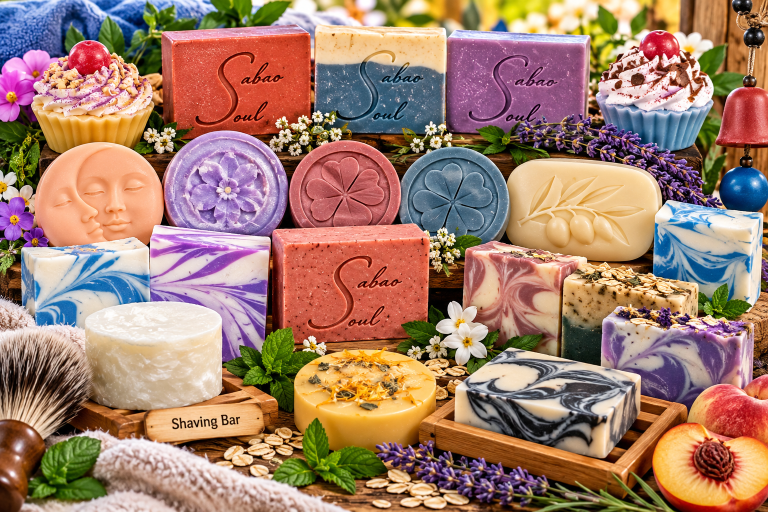 Artisanal Soap Garden Display